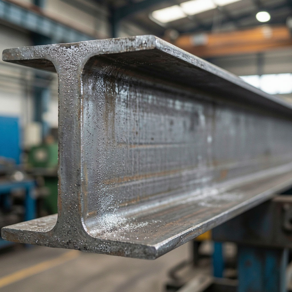 Industrial steel structure with protective powder coating finish